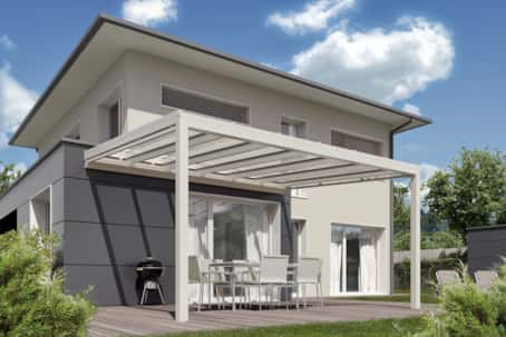 Detailbild Nyon - Glasdach und <br>Terrassenüberdachung aus Aluminium